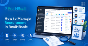 RealHRsoft HR recruitment and onboarding software dashboard in Nepal